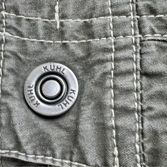 KÜHL Ramblr shorts olive green vintage patina dye cargo pockets Men 38 - Picture 9 of 15